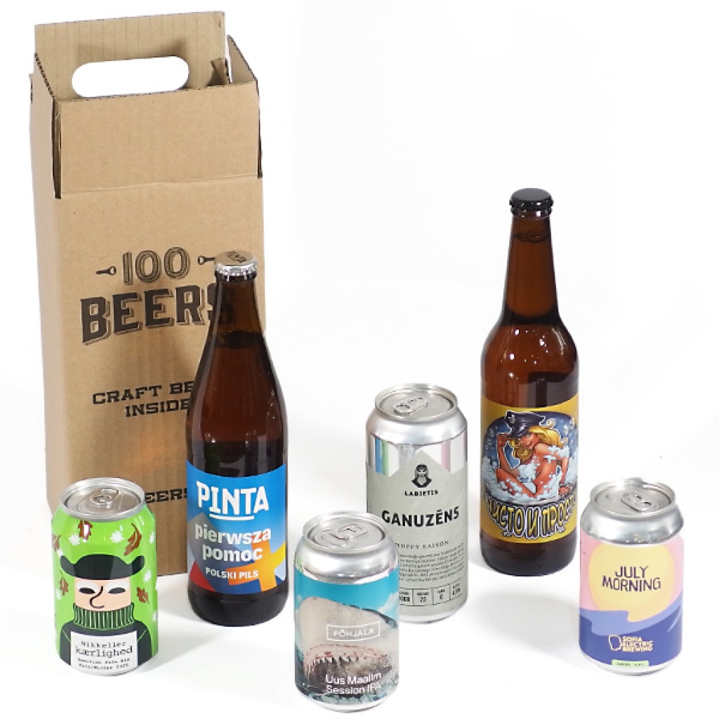 100 beers 6 beers box sample